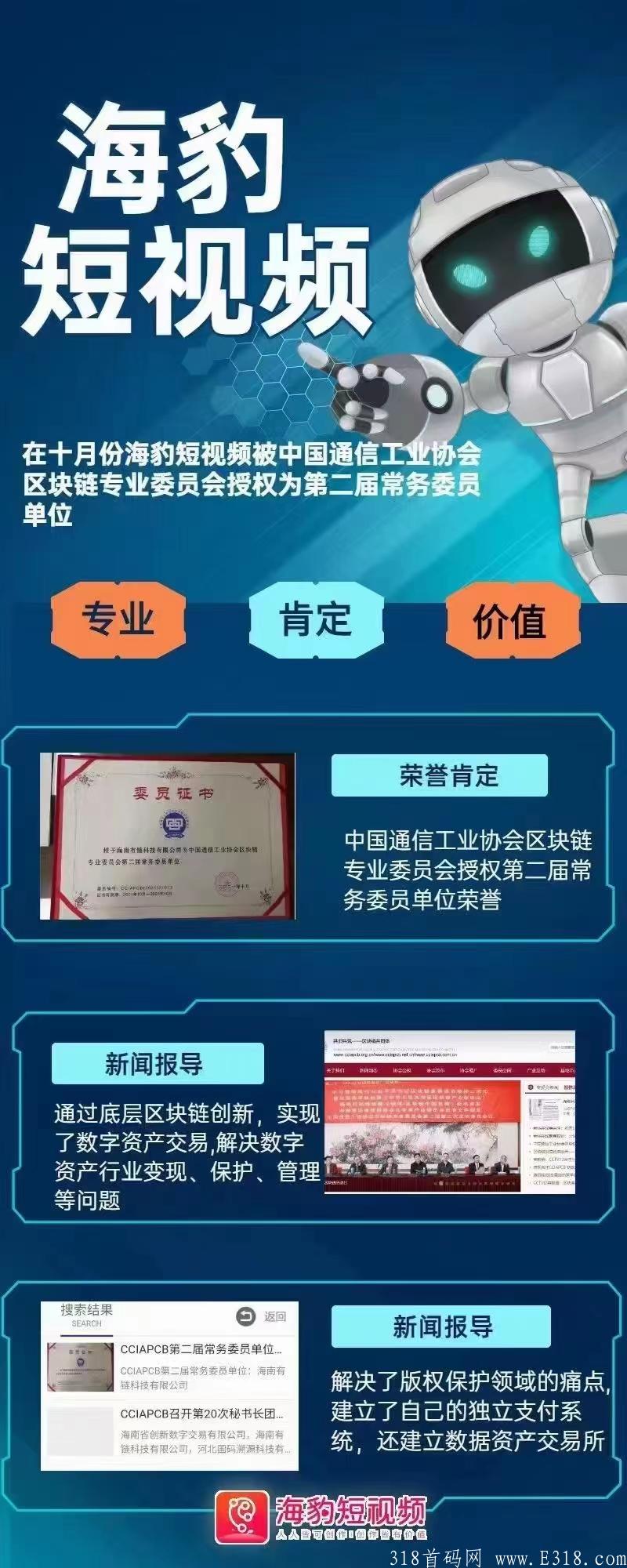 海豹短视频:无限代扶持5元。对接实力团队。