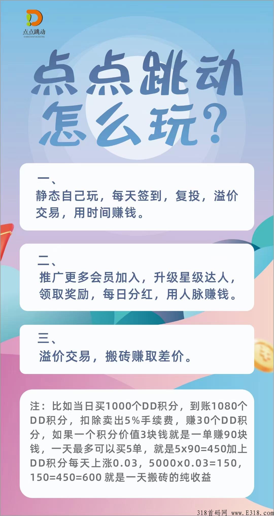 点点跳动排线码已出，这几天注册后面都是五星大区，干就完了，扶持积分给力