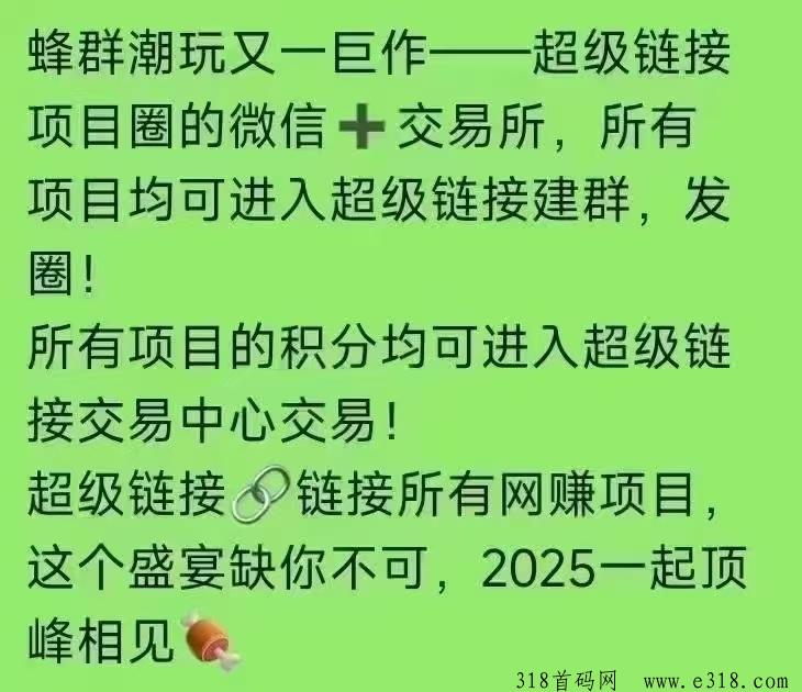 蜂群联盟新项目来袭：超级链接强势助力，发展有保障！