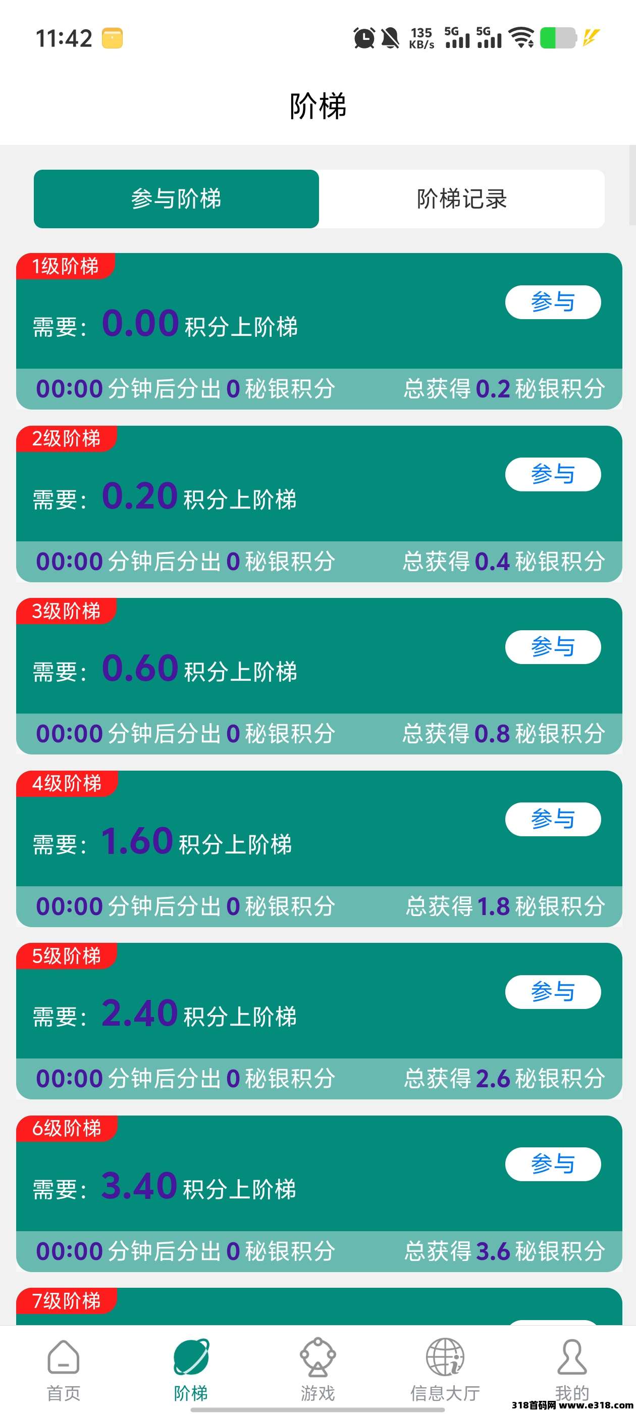 《闲赚无忧》每天签到爬楼撸积分，一积分价高