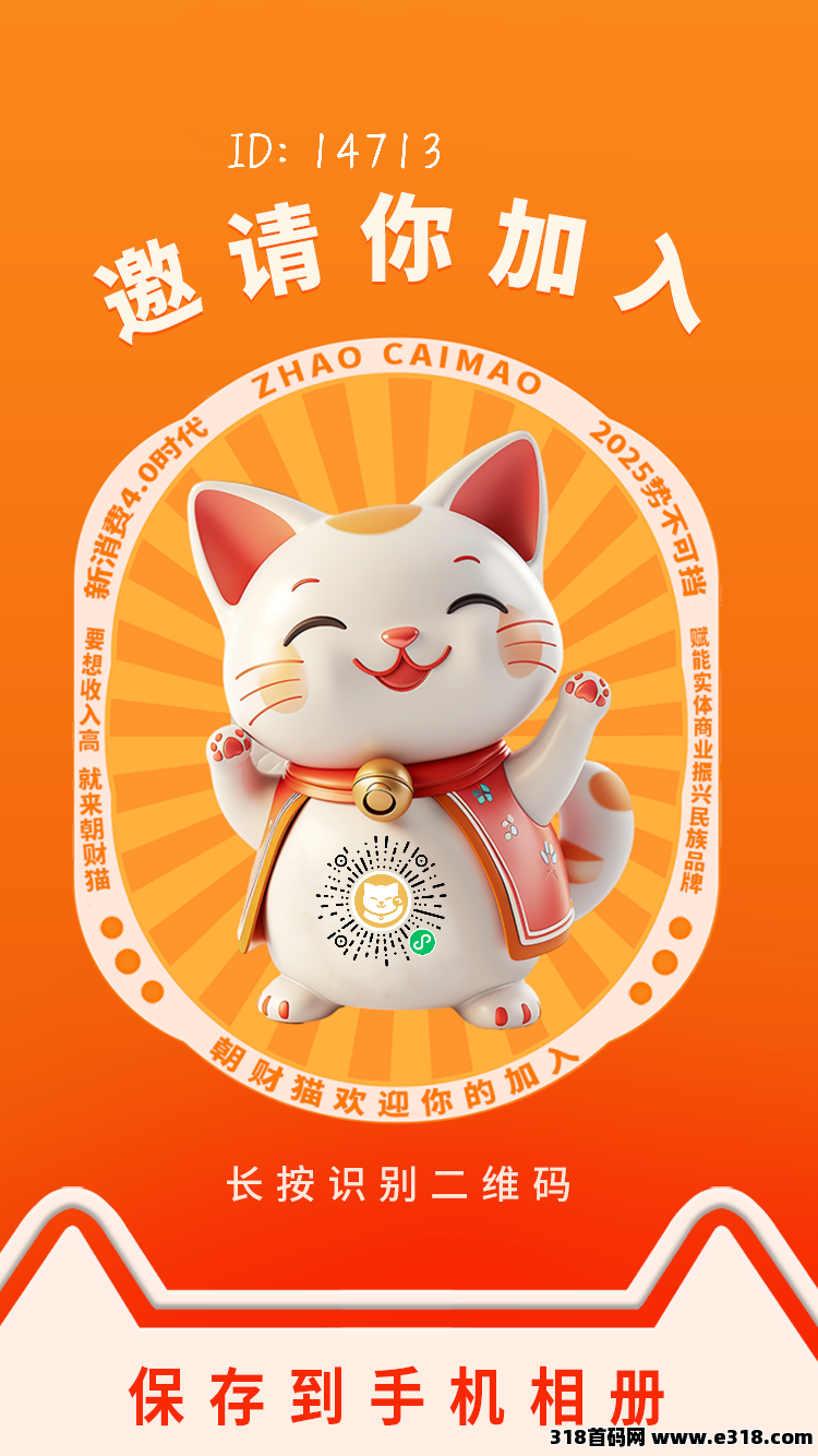 朝财猫品牌，首码预热