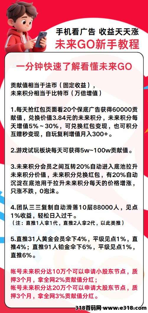 未来GO全新广告平台亮相！积分机制+单边上涨模式，人人可参与的数字经济新机遇！