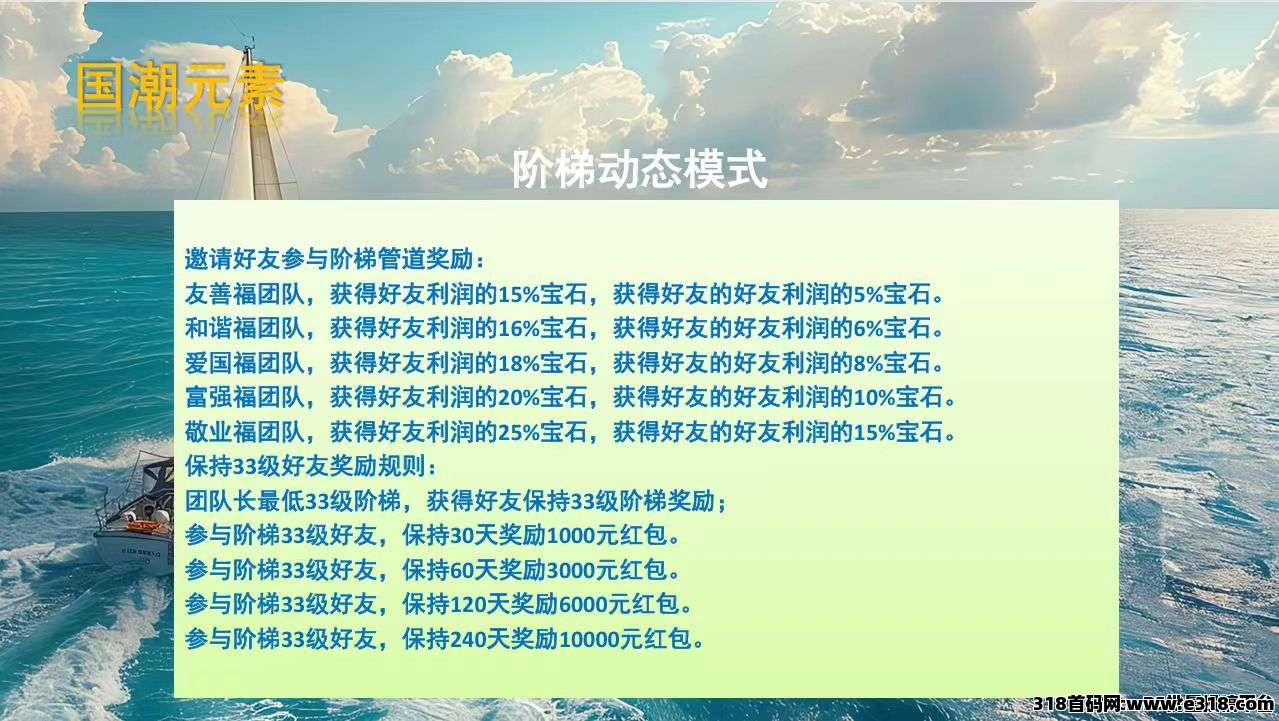 首码新项目，国潮宝石版！扶持拉满！
