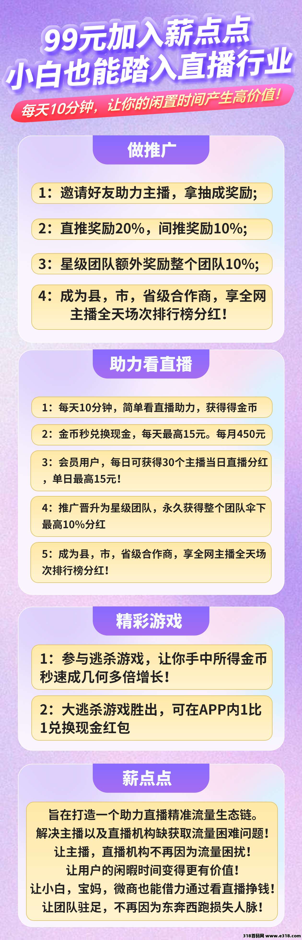 薪点点，看客帮模式首码一手对接团队长