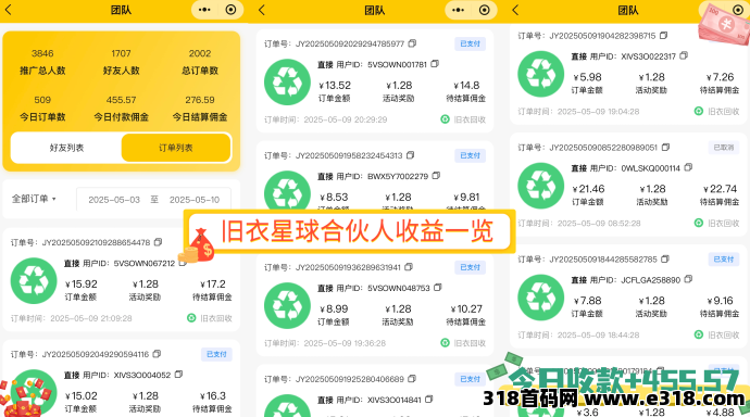 旧衣星球零门槛回收项目:轻松赚米、绿色环保、推广收溢解析!